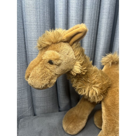 VTG Passport Plush Toy Camel Stuffed Animal Brown Weighted Feet Posable - Picture 4 of 13
